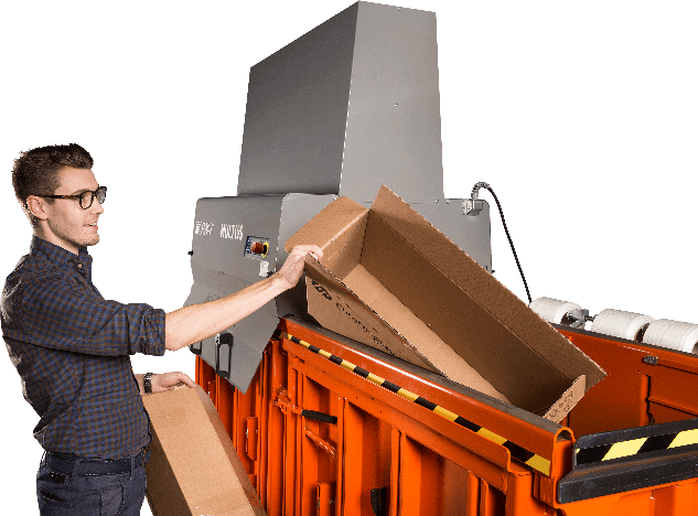 Orwak Multi 9020 baler in use