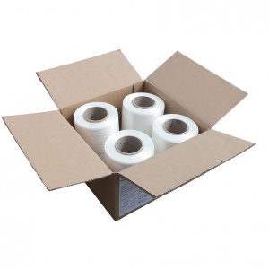 9mm wide baler strapping banding - box contains 4 x 250 metre long rolls in white