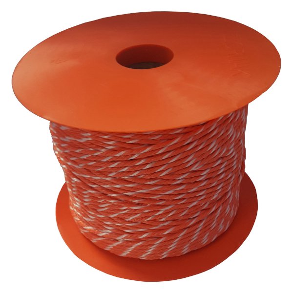 Roll of baler twine with flange