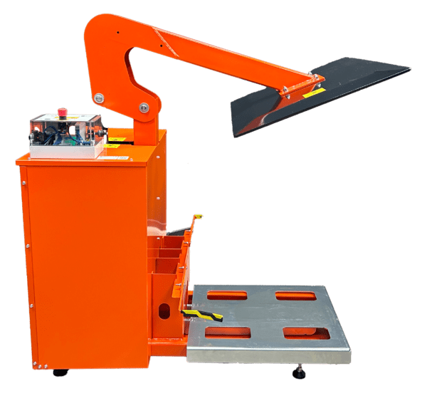 Orwak Flex 1100 bin press side view for website