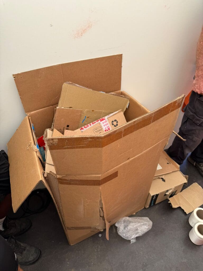 event waste cardboard